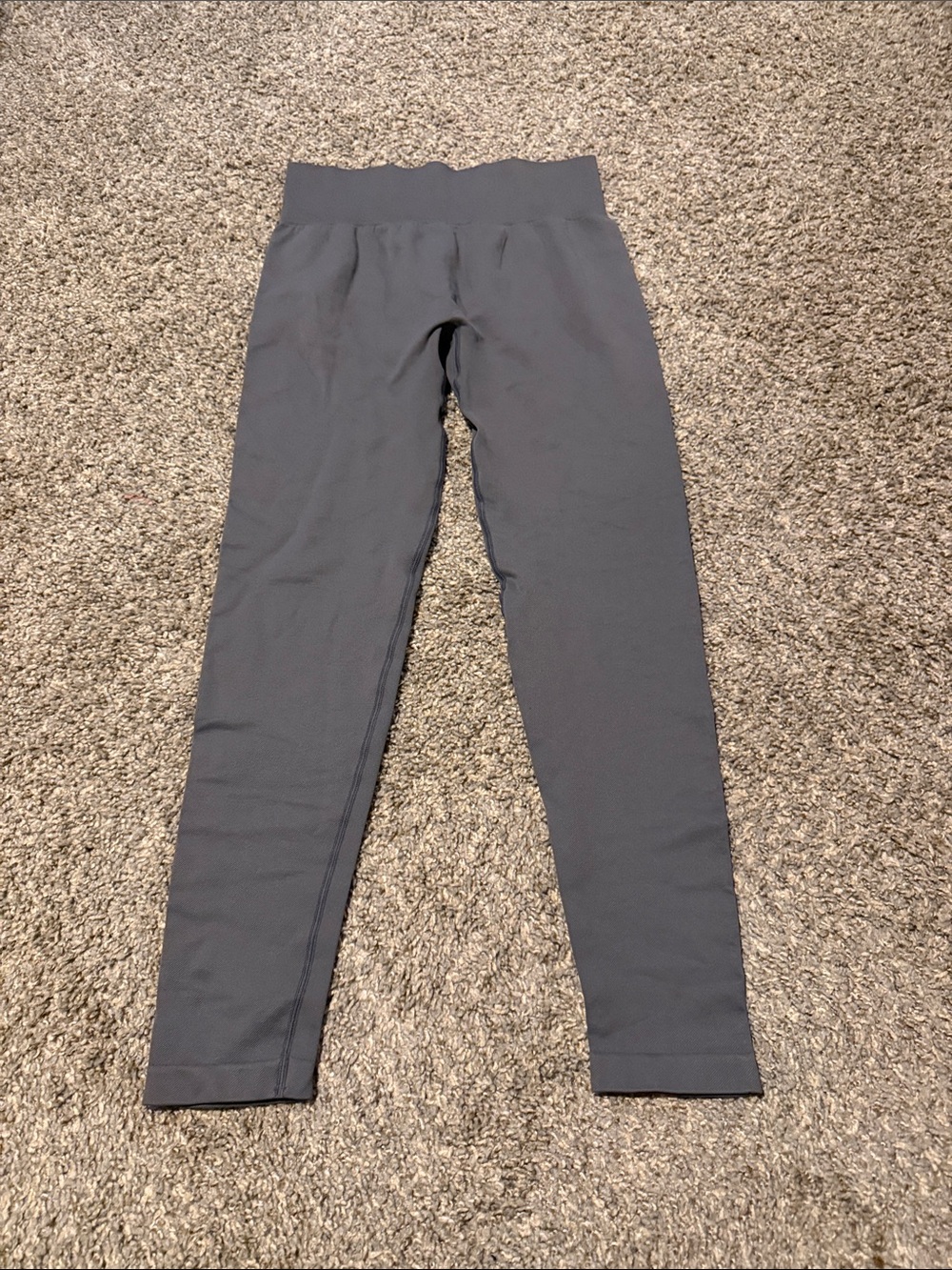 High-Waist Grey  Seamless Leggings for Women
